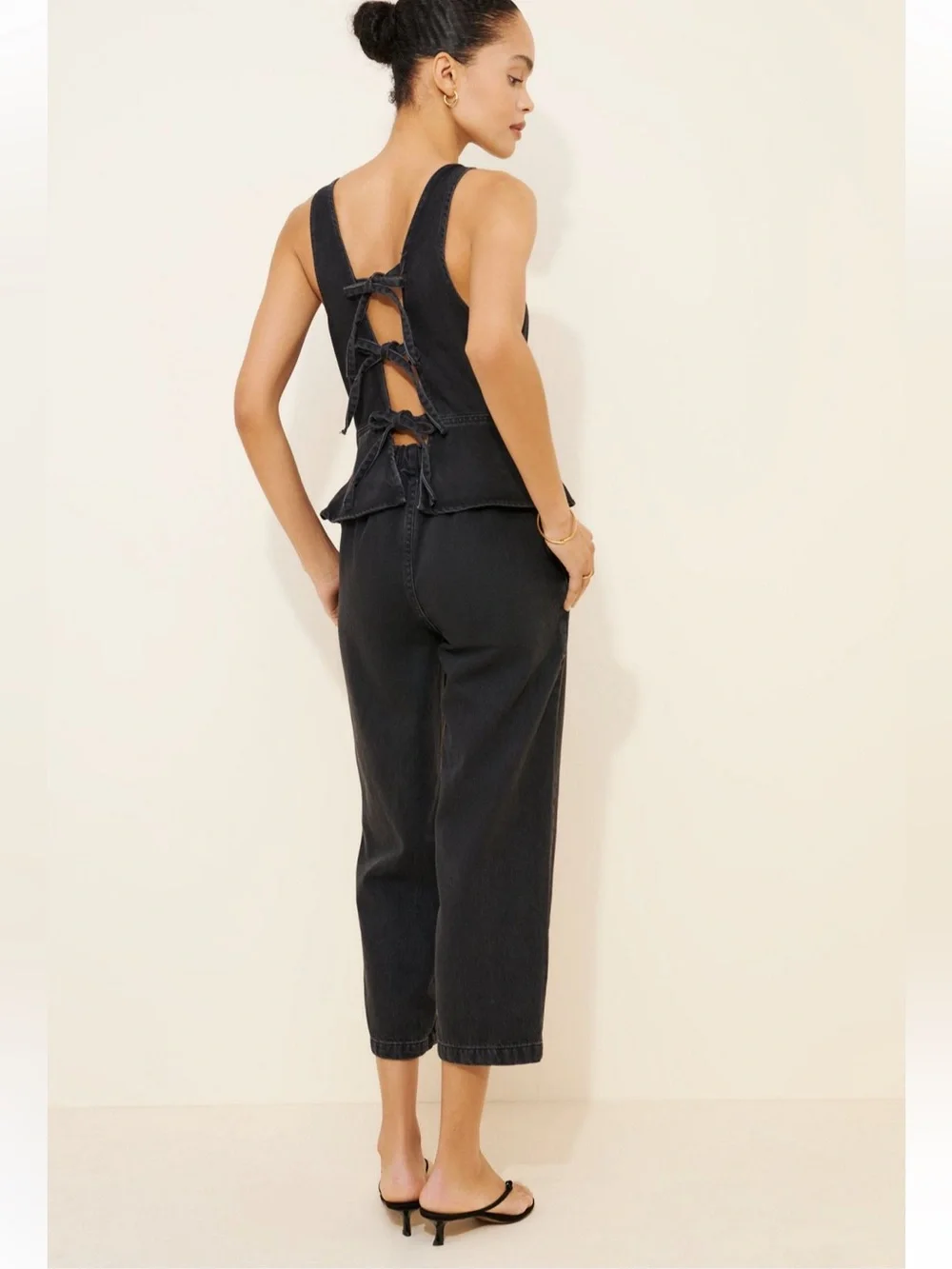 Free People Hazel Denim Jumpsuit- size Small